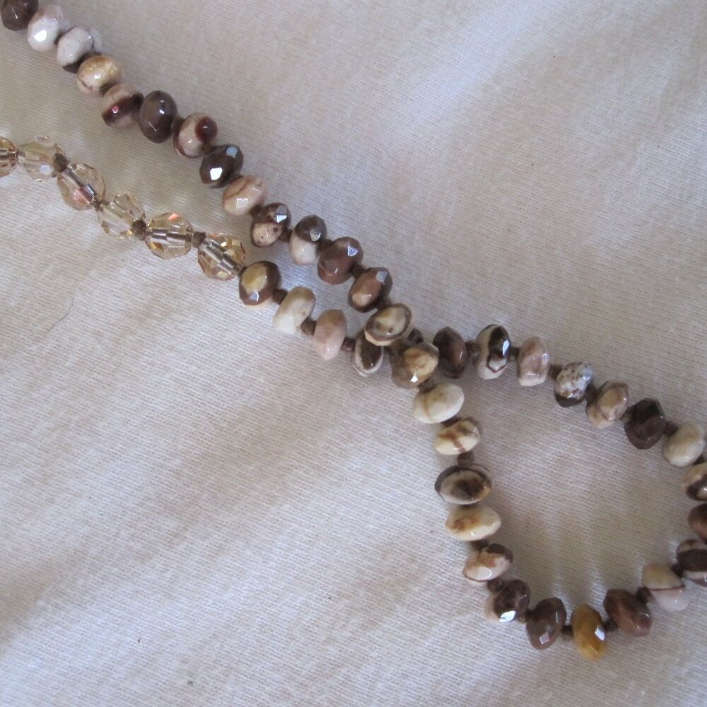 Vintage Chan Luu 36" Cut Agate Stone / Sterling Silver Necklace - 45 grams - Picture 4 of 6